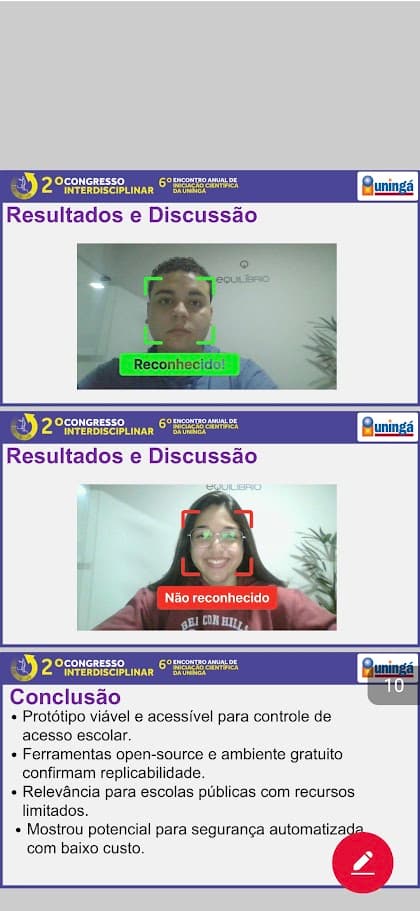 Documento ou certificado da apresentação PIBIC